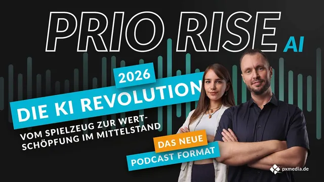 Titelbild der Podcast-Folge „KI im Mittelstand: vom Spielzeug zur Wertschöpfung“
