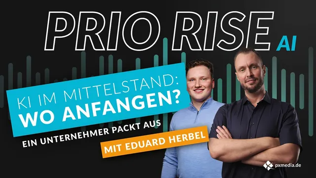 Titelbild der Podcast-Folge „KI im Mittelstand: Wo anfangen?“